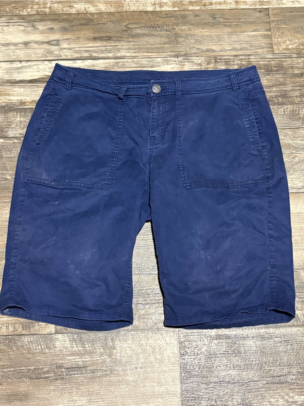 Lane Bryant Navy Blue Bermuda Shorts